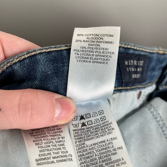 Lucky Brand Jeans Womens 14 Blue Mid Rise Sweet Straight Leg Ankle Dark Wash NWT - Picture 11 of 11